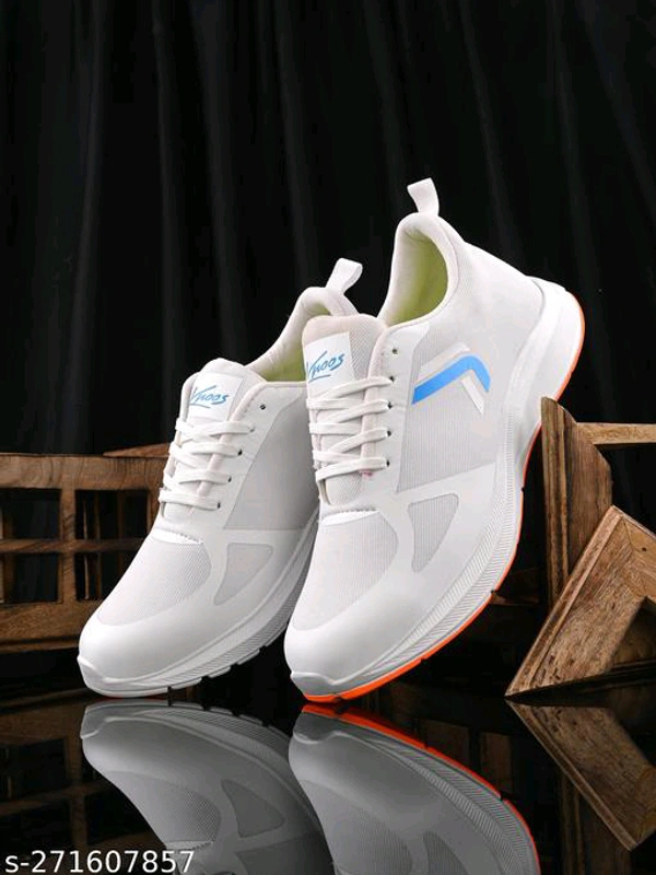 Trendy Fashionate Men stylish Sneakers Shoes - White, 6