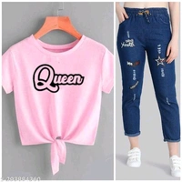 Urbane Modern Women Jeans Top - 28