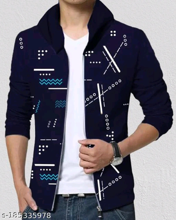 Trendy Stylish Printed Modern Men Jackets  - M