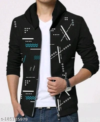 Trendy Stylish Printed Modern Men Jackets  - XXL