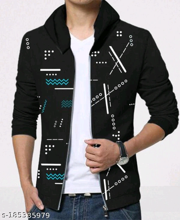 Trendy Stylish Printed Modern Men Jackets  - XXL