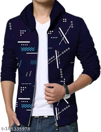 Trendy Stylish Printed Modern Men Jackets  - XXL