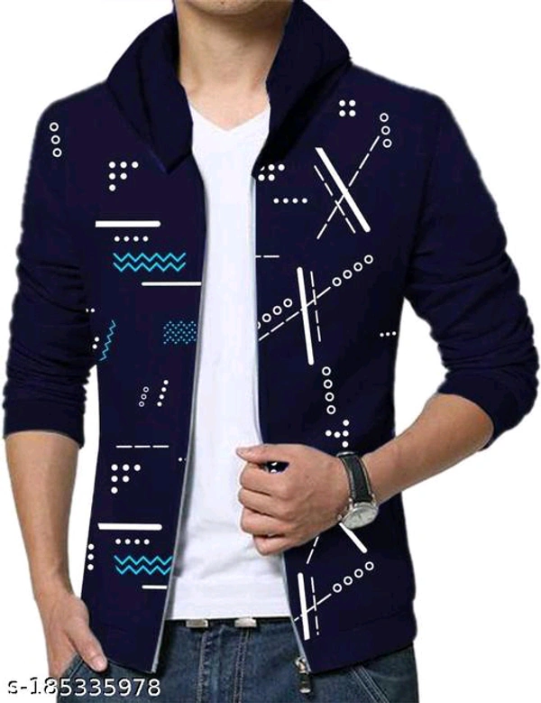 Trendy Stylish Printed Modern Men Jackets  - XXL