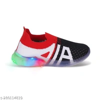 Kids Boys Casual LED Light Shoes - Red, 12 Months - 6 Years