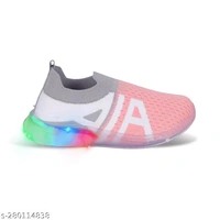 Kids Boys Casual LED Light Shoes - Pink Lace, 12 Months - 6 Years
