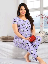 Siya Fashionable Women Payjama set Nightsuits - M