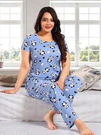 Siya Fashionable Women Payjama set Nightsuits - L
