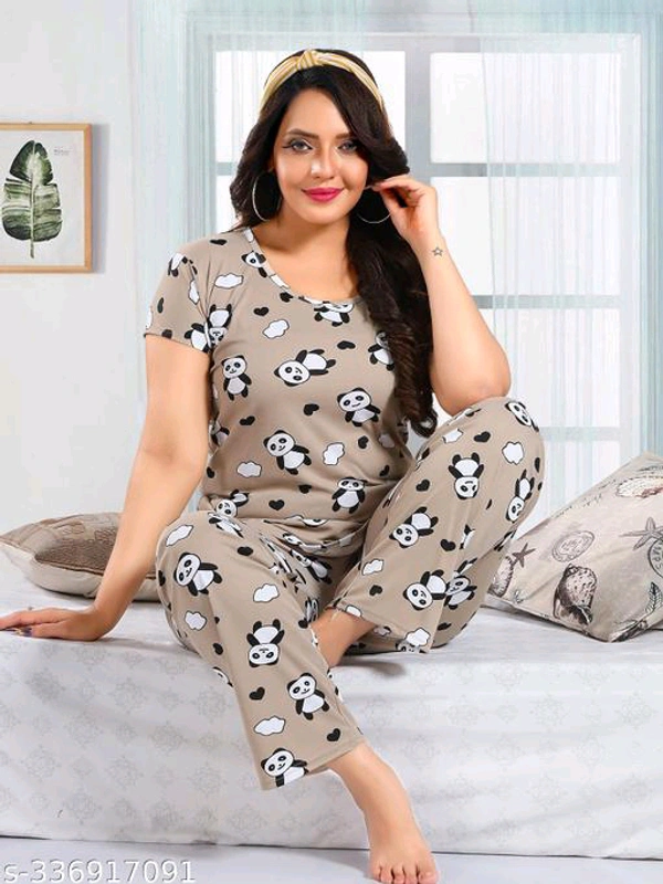 Siya Fashionable Women Payjama set Nightsuits - XXL