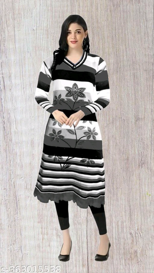 Myra Voguish Woolen Kurtis for Women - XL