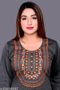 Adrika Fashionable Woolen Kurtis for women  - L