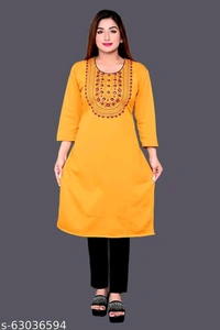 Adrika Fashionable Woolen Kurtis for women  - L