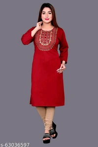 Adrika Fashionable Woolen Kurtis for women  - L