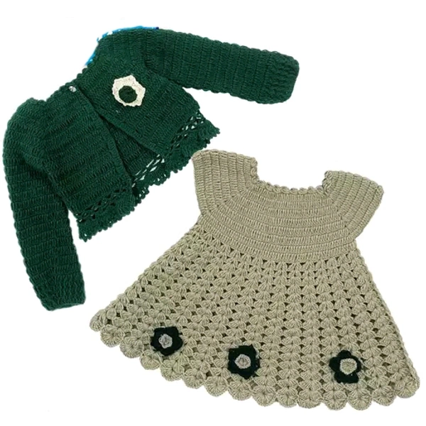 Baby Girls Handmade Sweaters Frock cum Dresses - 0 Months To 2 Years