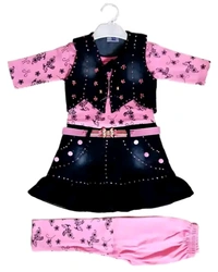 Girls Trending Stylish Top and Bottom Clothing set  - 6 Months To 6 Years