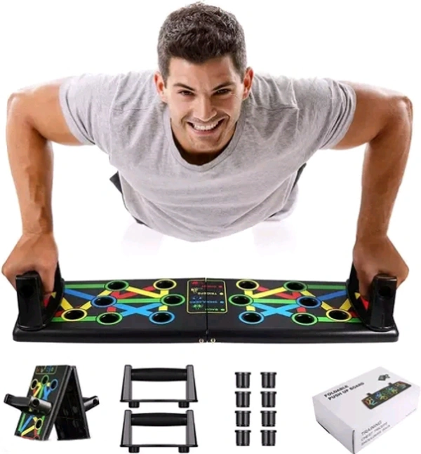 12 in 1 Foldable Push Up Rack Board Train Gym Training - Free Size