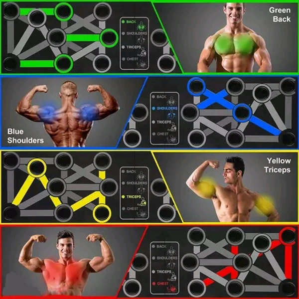 12 in 1 Foldable Push Up Rack Board Train Gym Training - Free Size