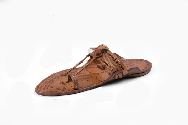 KOLHAPURI CHAPPAL  - White, 1 To 10