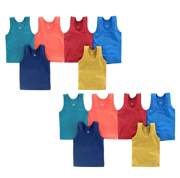Zero Size Vest New Born Infant Baby Kids Inner Wear Baniyan Unisex Cotton Baby Sando Vest 100% Cotton Housiry - 12 Pieces, 0-3 Months