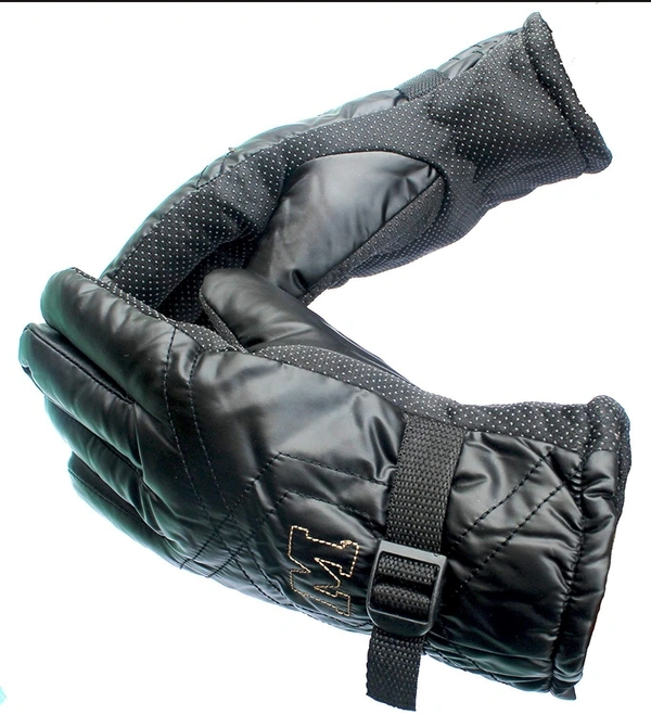 Men's and Women's Soft Fleece Waterproof Windproof Full Finger Bike Warm Spring Autumn Winter Gloves (Medium) - 1 Pair