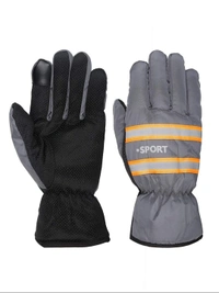 Men's and Women's Soft Fleece Waterproof Windproof Full Finger Bike Warm Spring Autumn Winter Gloves (Medium) - 1 Pair