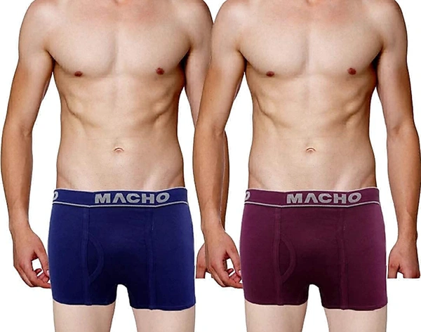 Amul Macho Men's Long Cotton Fine Trunk (Colour: Assorted) - 2, 80 CM