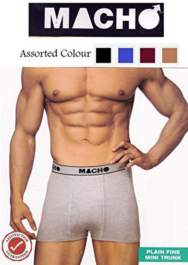 Amul Macho Men's Long Cotton Fine Trunk (Colour: Assorted) - 4, 80 CM