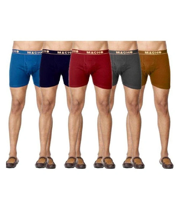 Amul Macho Men's Long Cotton Fine Trunk (Colour: Assorted) - 5, 100 CM