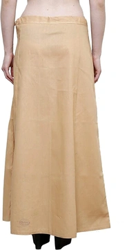 IGNOTO Readymade Saree Shapewear Petticoat for Women, Cotton Blended Shape Wear Dress for Saree (FREE SIZE)  - Beige