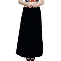 IGNOTO Readymade Saree Shapewear Petticoat for Women, Cotton Blended Shape Wear Dress for Saree (FREE SIZE)  - Black