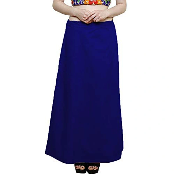 IGNOTO Readymade Saree Shapewear Petticoat for Women, Cotton Blended Shape Wear Dress for Saree (FREE SIZE)  - Navy Blue