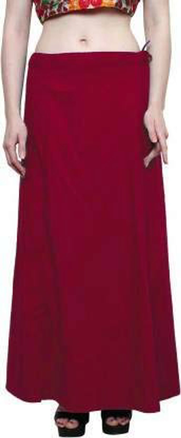 IGNOTO Readymade Saree Shapewear Petticoat for Women, Cotton Blended Shape Wear Dress for Saree (FREE SIZE)  - Maroon