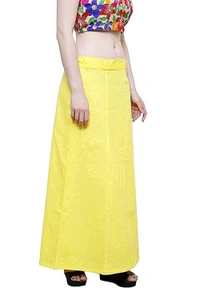 IGNOTO Readymade Saree Shapewear Petticoat for Women, Cotton Blended Shape Wear Dress for Saree (FREE SIZE)  - Yellow