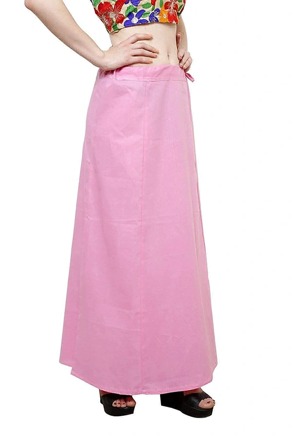 IGNOTO Readymade Saree Shapewear Petticoat for Women, Cotton Blended Shape Wear Dress for Saree (FREE SIZE)  - Pink