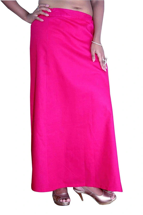 IGNOTO Readymade Saree Shapewear Petticoat for Women, Cotton Blended Shape Wear Dress for Saree (FREE SIZE)  - Cerise