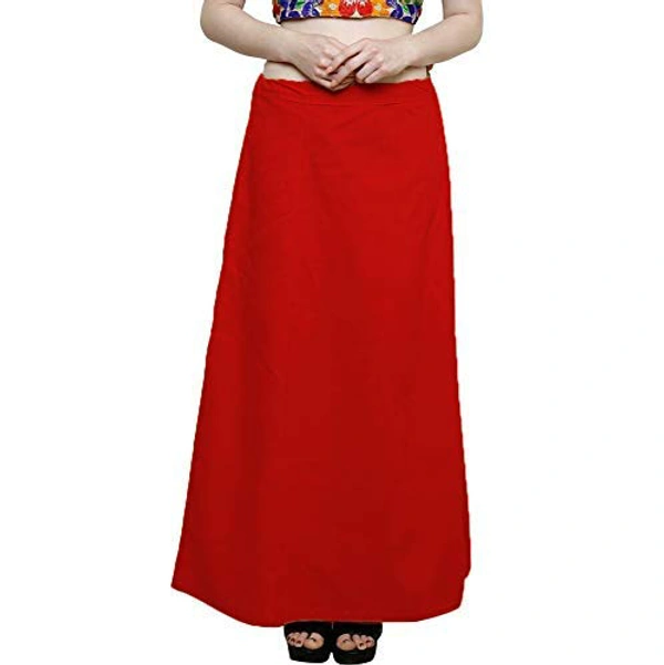 IGNOTO Readymade Saree Shapewear Petticoat for Women, Cotton Blended Shape Wear Dress for Saree (FREE SIZE)  - Red