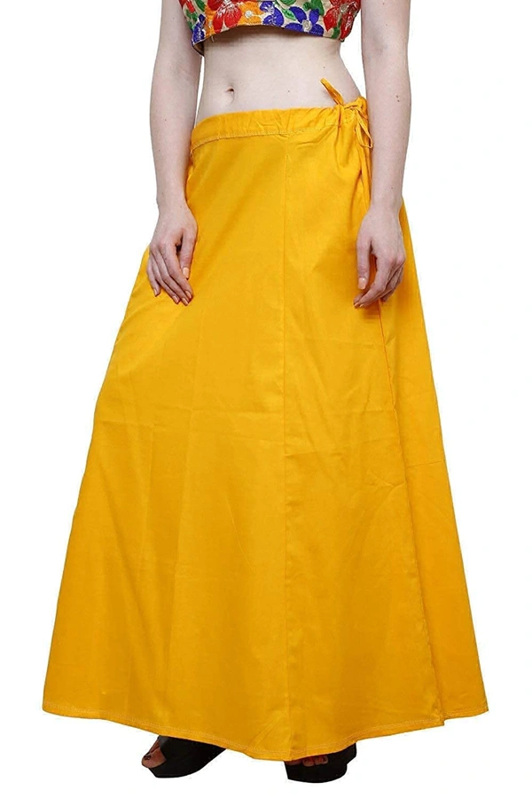 IGNOTO Readymade Saree Shapewear Petticoat for Women, Cotton Blended Shape Wear Dress for Saree (FREE SIZE)  - Gold