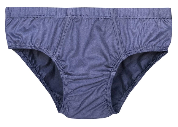 Men's Solid 100% Super-Combed Cotton Briefs || Keep Men Comfortable and Fresh Throughout The Day (Colors & Print May Vary)   - 4, 95 CM