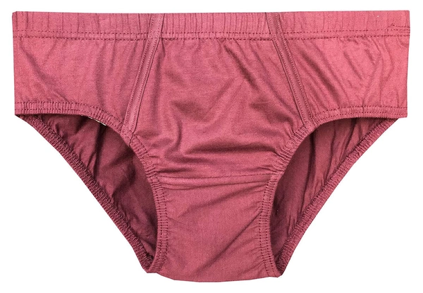 Men's Solid 100% Super-Combed Cotton Briefs || Keep Men Comfortable and Fresh Throughout The Day (Colors & Print May Vary)   - 5, 80 CM