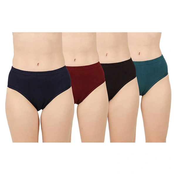 Super Comfort Cotton Stretch Brief || Mid Waist Panty For Women/Girls (Colors & Print May Vary) - 4, 85CM
