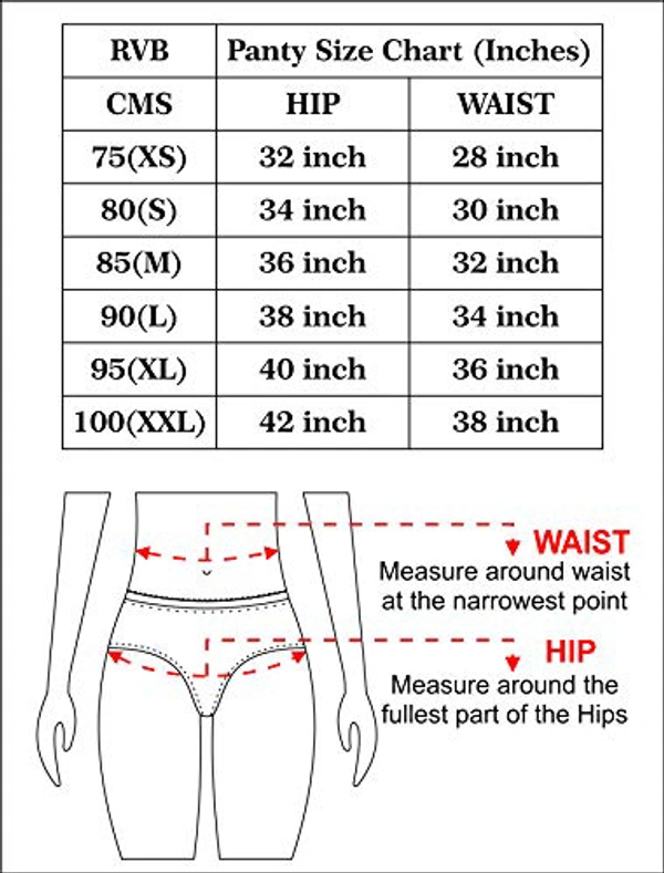 Super Comfort Cotton Stretch Brief || Mid Waist Panty For Women/Girls (Colors & Print May Vary) - 6, 95CM