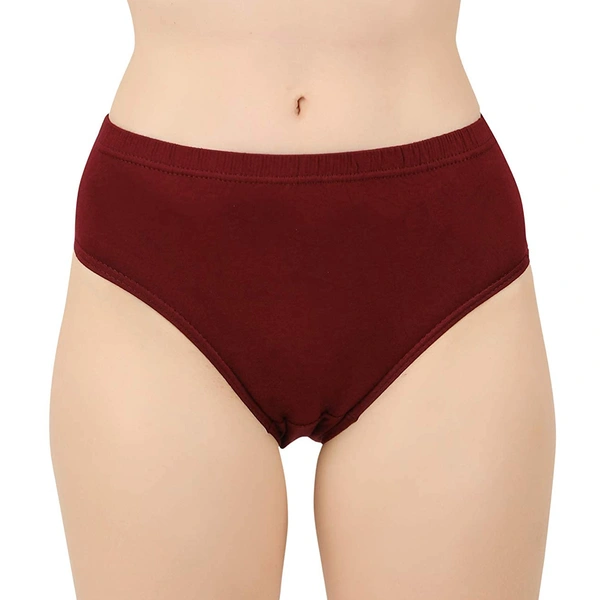 Super Comfort Cotton Stretch Brief || Mid Waist Panty For Women/Girls (Colors & Print May Vary) - 5, 95CM