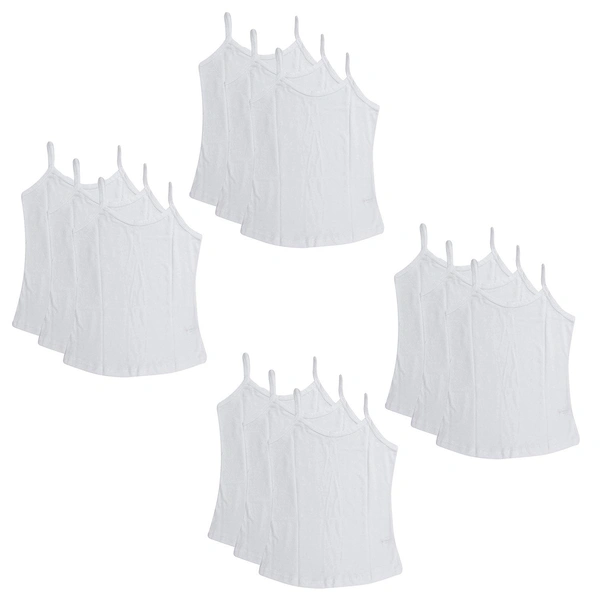 Super Soft Camisole Slips / Sameez || Comfortable Sameez for Women & Girls (White, Free size) - 12, 6-7 Years