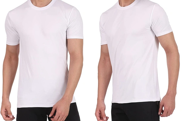Moments Men's T-Shirt || Premium Cotton Slim T-Fit Tshirt for Men - White, 2