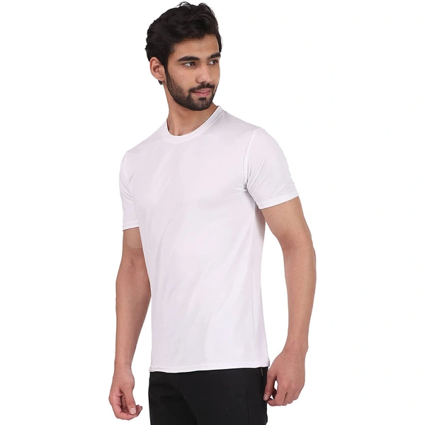 Moments Men's T-Shirt || Premium Cotton Slim T-Fit Tshirt for Men - White, 1