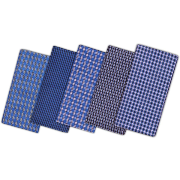 IGNOTO Combo of Men's 2.25 meter Cotton Blend Multi Color Lungies - 5