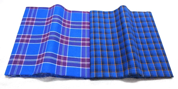 IGNOTO Combo of Men's 2.25 meter Cotton Blend Multi Color Lungies - 2
