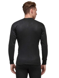 Men Thermal TOP - Warmtech, Low Neck, Extra Warm Skin Friendly with Superior Heat Retention | Slim Fit Solid Alpine IntelliHeat Thermal Vest - 90CM