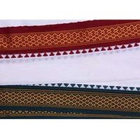 Handloom Cotton Bath Towel / Kerala Thorthu / Gamcha / Angocha (30x60, 2.5 feet Width x 5 feet Length, Light Weight, Fast Absorbing, Quick Drying) - White, 4