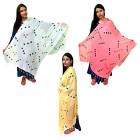 Women's Cotton Dupatta || Multicolor Printed dots work - 3