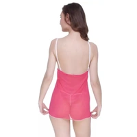 IGNOTO Babydoll Lingerie for Women || Nightwear, Honeymoon Sleepwear Baby doll Dress for Ladies || 132-BLK - NBE0201-P&W
